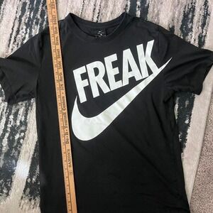 Nike Dri Fit Shirt Freak Big Logo Black Short Sleeve Men small